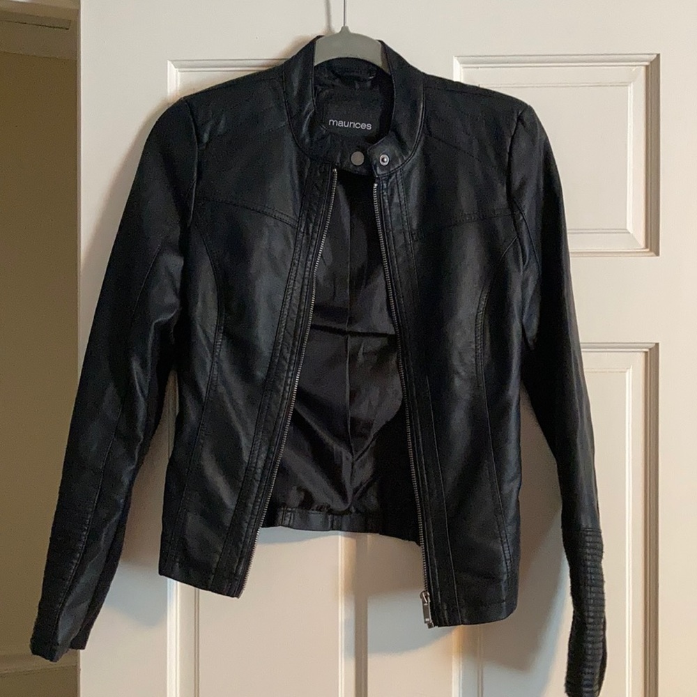 Black leather jacket
